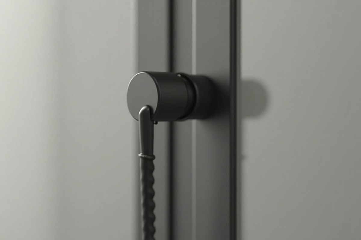 Premium solid brass matte black shower door hardware including hinges and handle showing quality construction