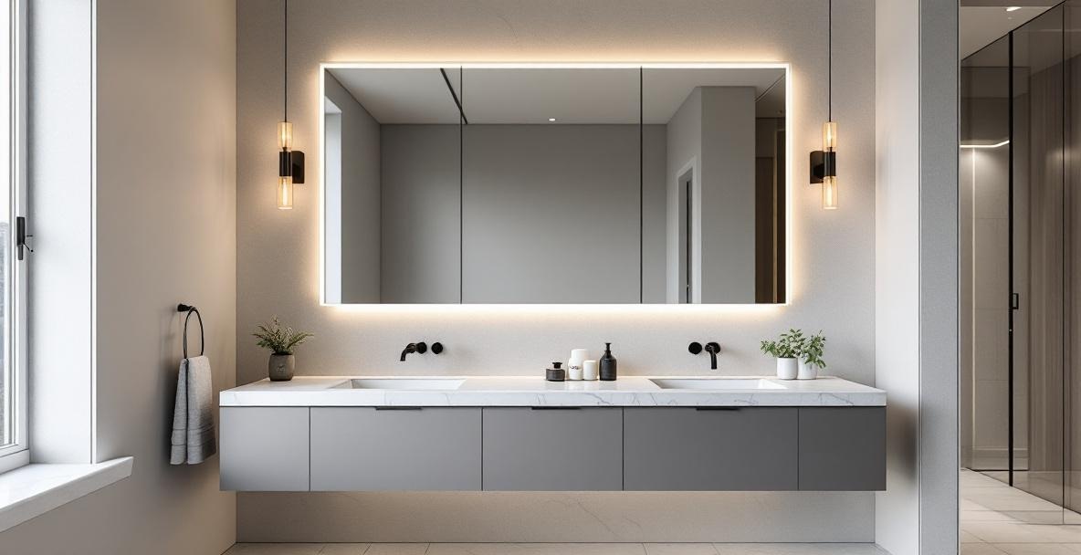 Custom frameless glass shower enclosure with matte black hardware installed in a Coppell TX master bathroom renovation