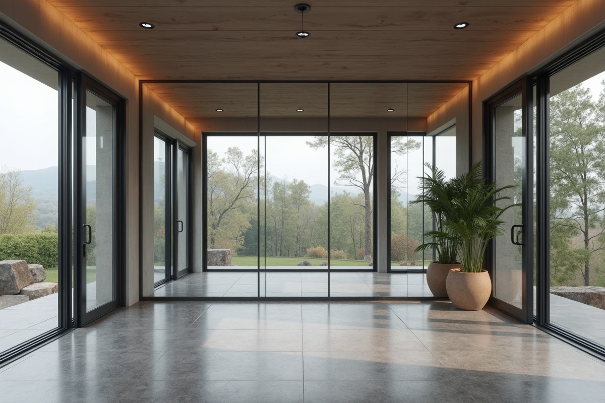Home gym with completed full-wall mirror installation showing multiple panels with tight seams and proper floor-to-ceiling coverage
