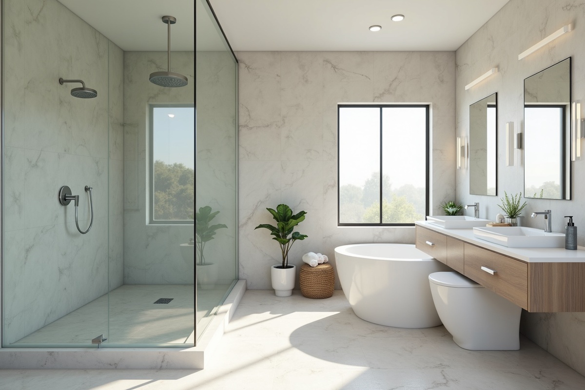 Bathroom renovation budget planning showing different glass upgrade options for shower enclosure and mirror with cost comparison in DFW