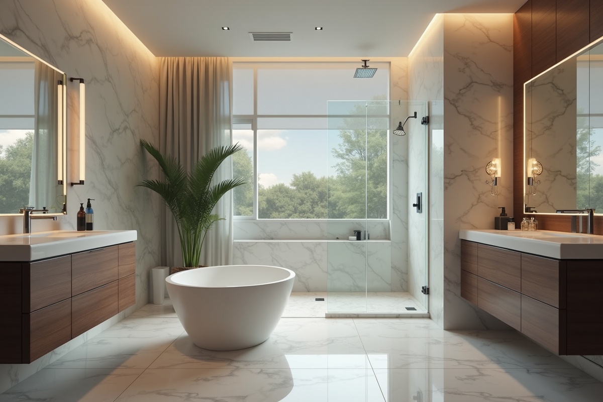 Smart home technology devices showing integrated control systems compatible with PDLC smart glass shower door installations in DFW luxury bathrooms